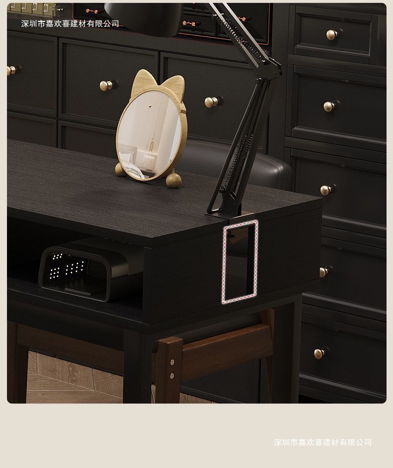 Стол для маникюра Pengye Furniture в американском ретро-стиле