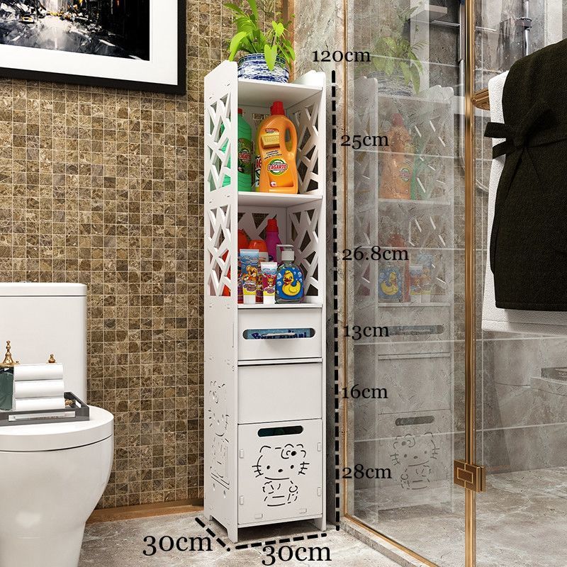Bathroom side cabinet, bathroom standing cabinet, floor standing bathroom shelf, toilet side cabinet, narrow cabinet, toilet storage cabinet