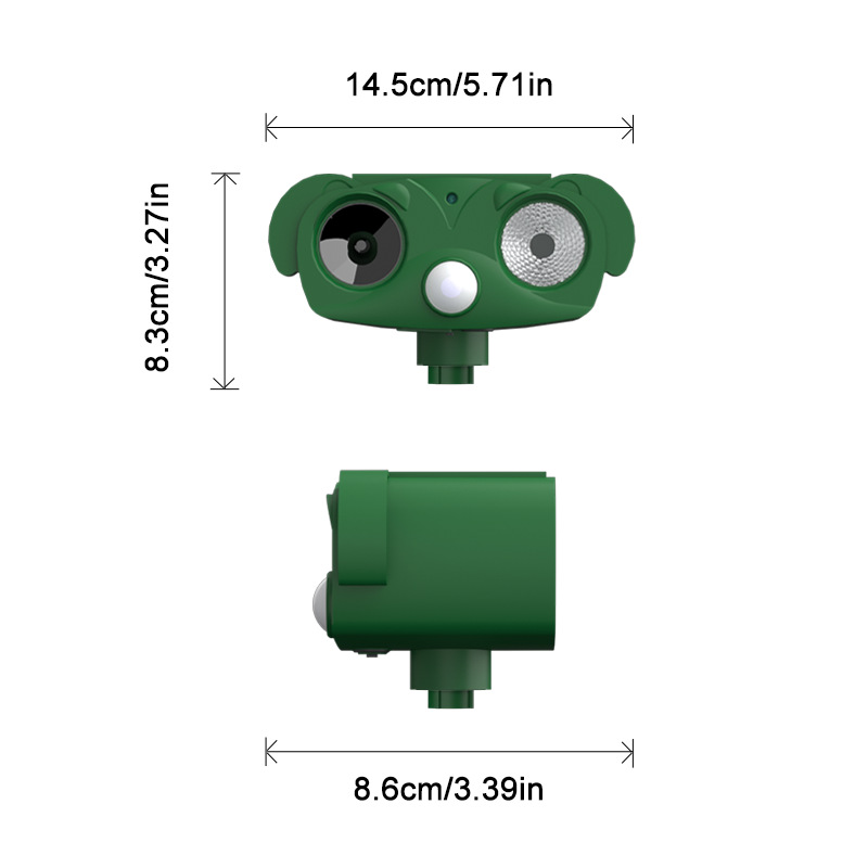 Cross border outdoor solar animal repellent, courtyard crop infrared induction, ultrasonic wave, snake and mouse animal repellent