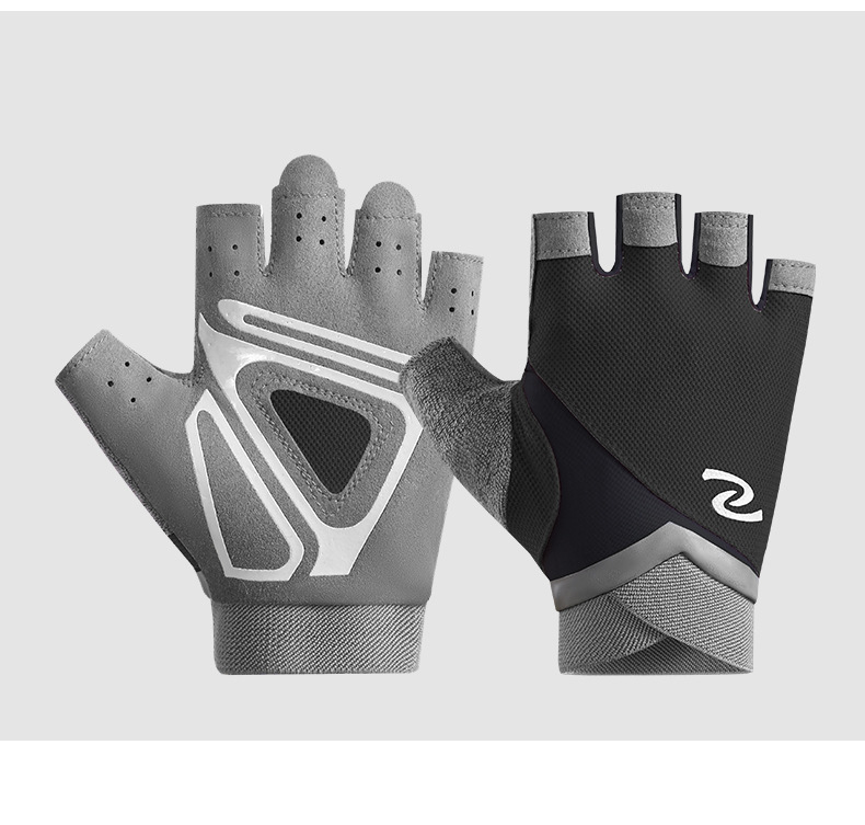 Fitness gloves for women and men, yoga spinning bikes, anti slip, semi finger breathable, wear-resistant equipment, dumbbell training gloves