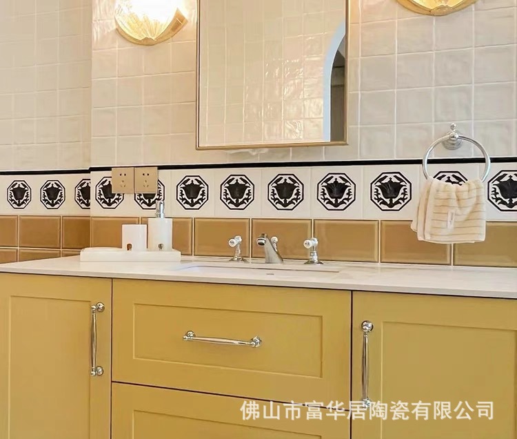 Nordic minimalist handmade ceramic tiles, pearl glazed ceramic tiles, shell gloss milky white bathroom kitchen wall tiles, dining table background wall