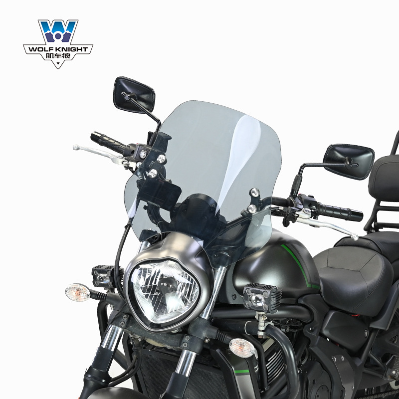 肌车狼 Подходит для Kawasaki Little Vulcan 650 ветрового стекла Модифицированная передняя пластина переднего ветрового стекла, устойчивая к Smash, устойчивому