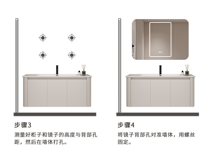 Japanese style space aluminum bathroom cabinet combination bathroom washbasin bathroom hanging cabinet ceramic integrated basin washbasin mirror cabinet