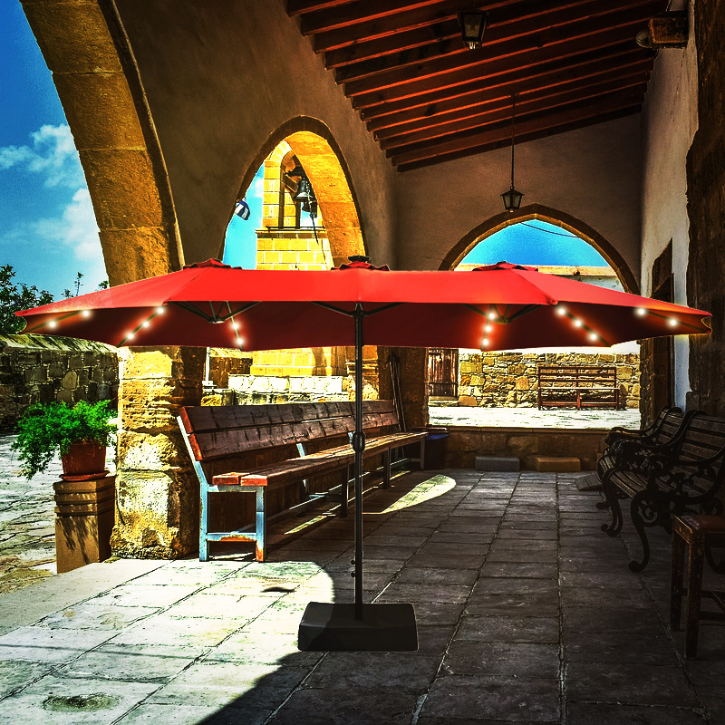 Outdoor Umbrella, Courtyard Umbrella, Sunshade Umbrella, Courtyard Roman Umbrella, Large Sun Umbrella, UV resistant Double Head Design