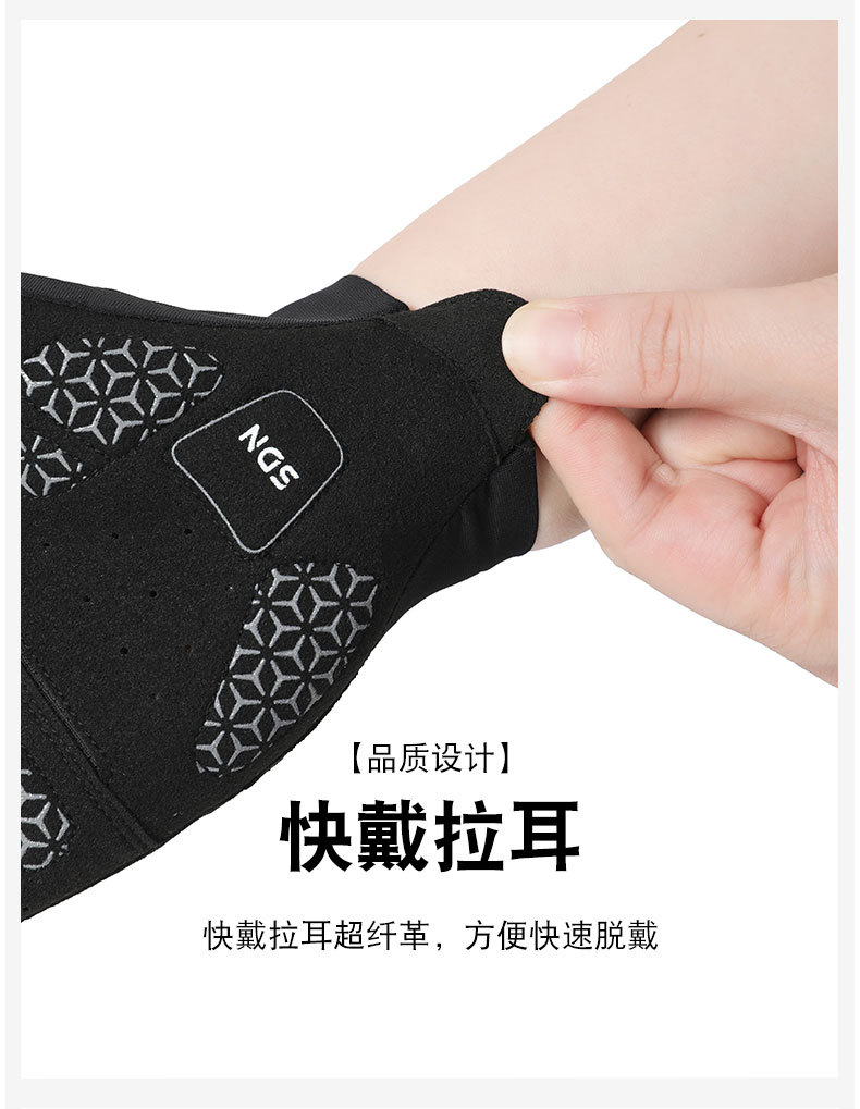 Riding gloves for summer men and women, half finger outdoor cycling, fitness, breathable palm, wear-resistant and anti slip sports gloves, cross-border