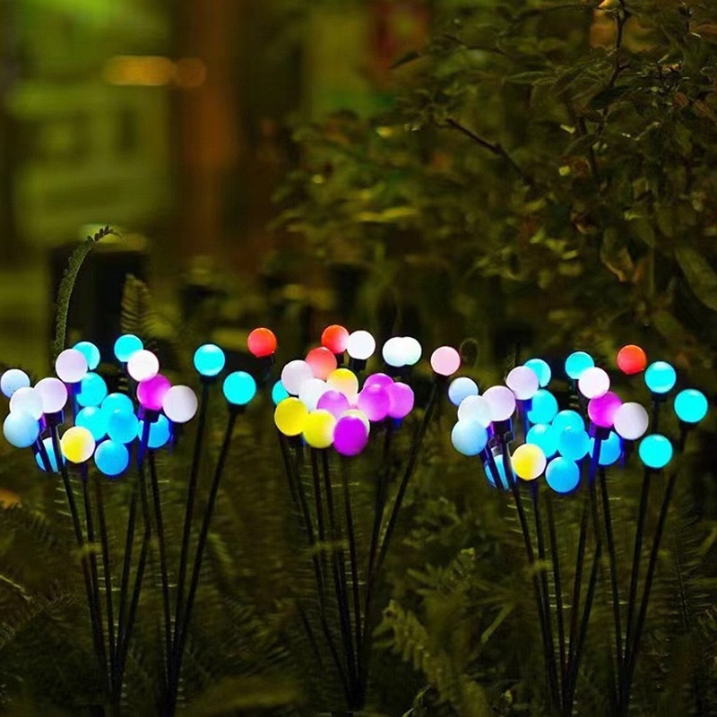 LED solar courtyard lawn firefly light, solar ground plug waterproof light, garden landscape atmosphere decoration light