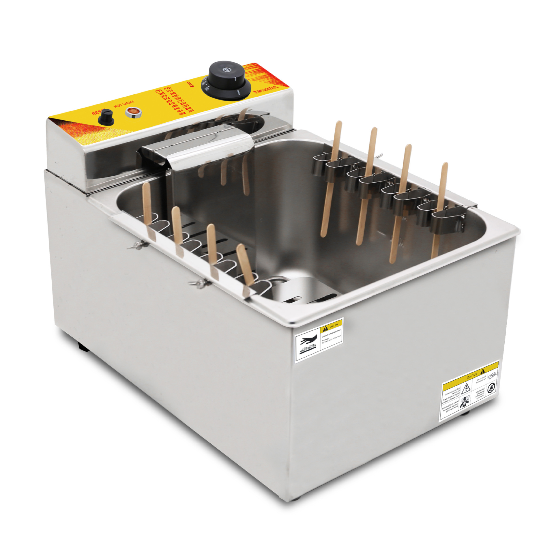 Commercial electric fryer, cheese hot dog stick machine, deep fried sausage machine, 12L deep fryer, desktop single cylinder food fryer