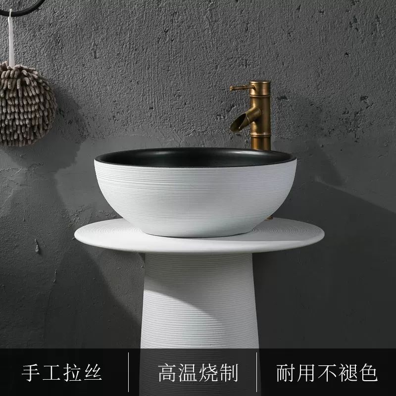 Балкон-колонна тип Washbasin Пол напольного уровня интегрированный наружный варбасин двор домохозяйства тип ручной раковины на открытом воздухе