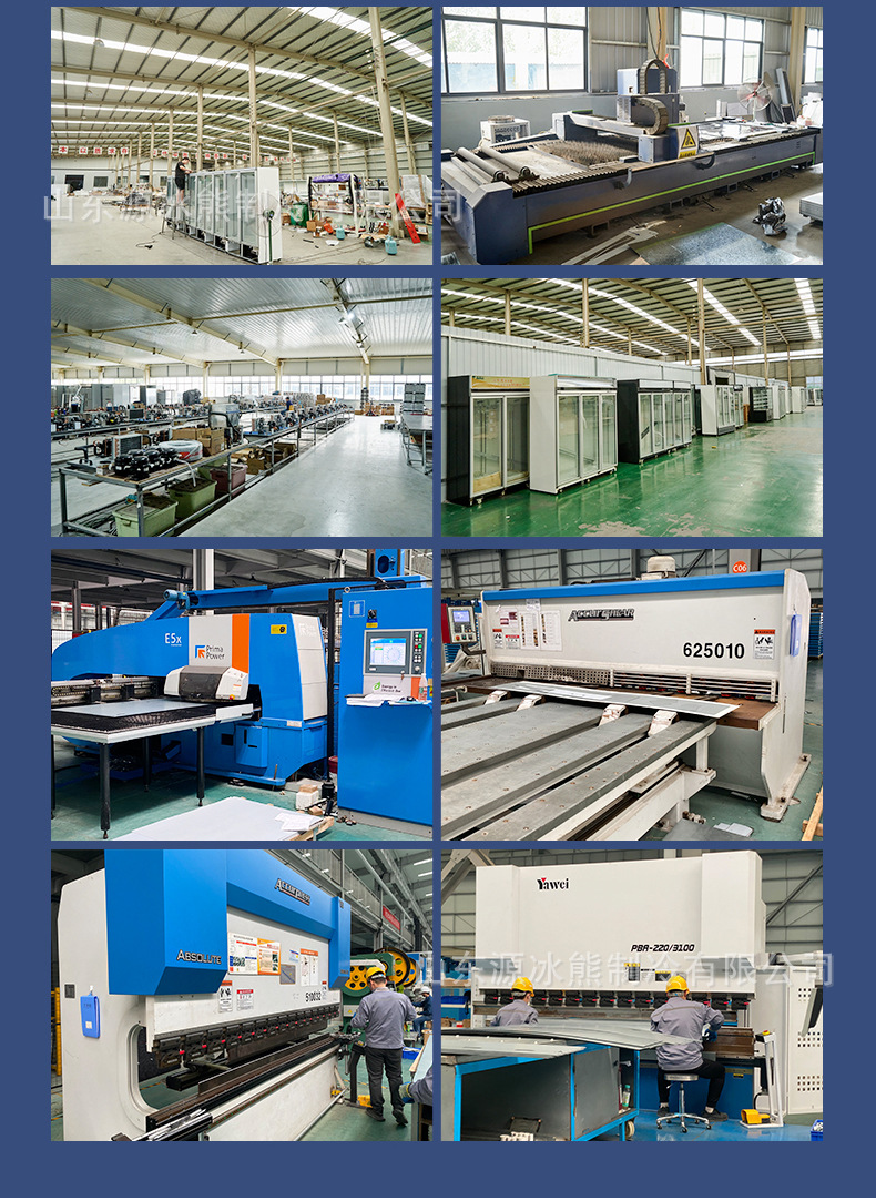 Preservation workbench, commercial freezer, refrigeration equipment operation, large capacity horizontal stainless steel dual temperature workbench