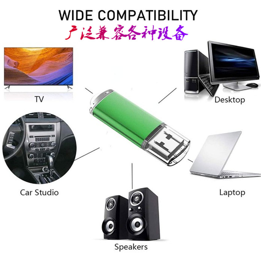 USB 64G flash drive, memory stick, thumb drive, USB 2.0, cross-border foreign trade 2T, high-speed bright color USB flash drive