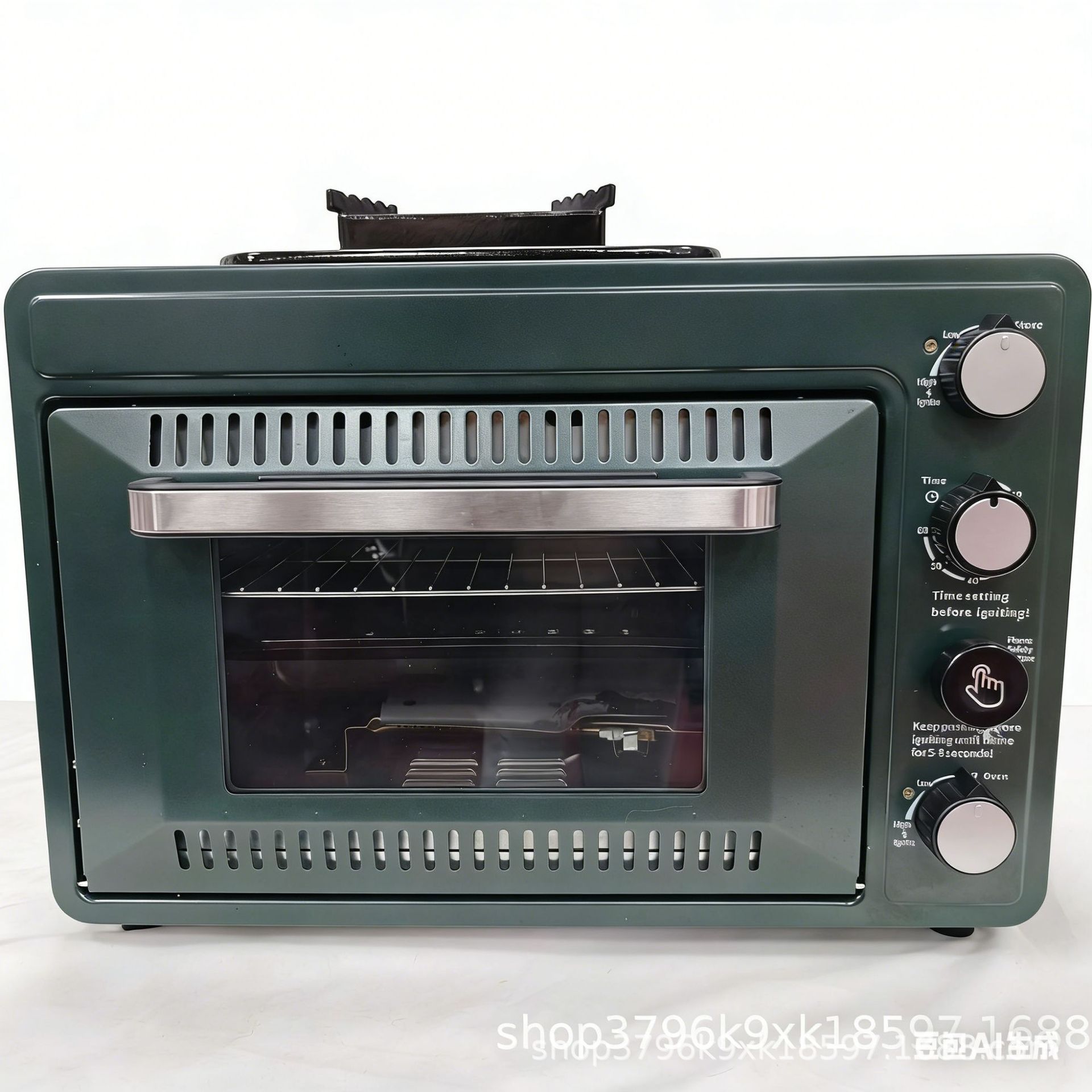 Outdoor multifunctional gas oven, barbecue grill, large capacity baking, small household card stove, camping, portable camping