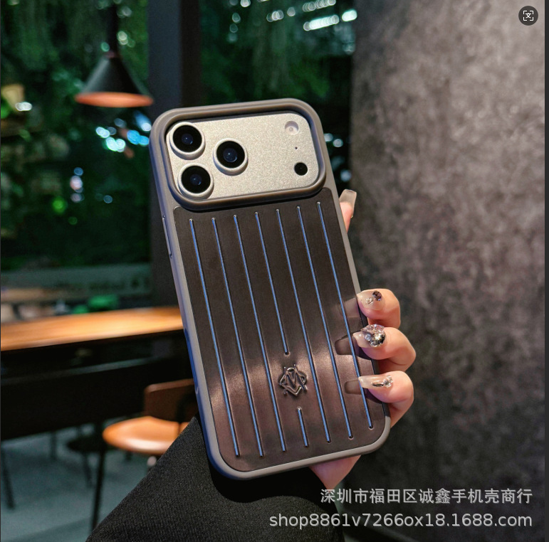 New aluminum alloy Apple/pink luggage case all inclusive, suitable for Apple iPhone 17/16/15/14 phone cases