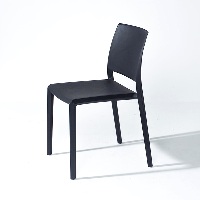 Nordic minimalist chairs can be stacked for home use, living rooms, hotels, kitchens, canteens, plastic backrests, dining chairs, and chairs