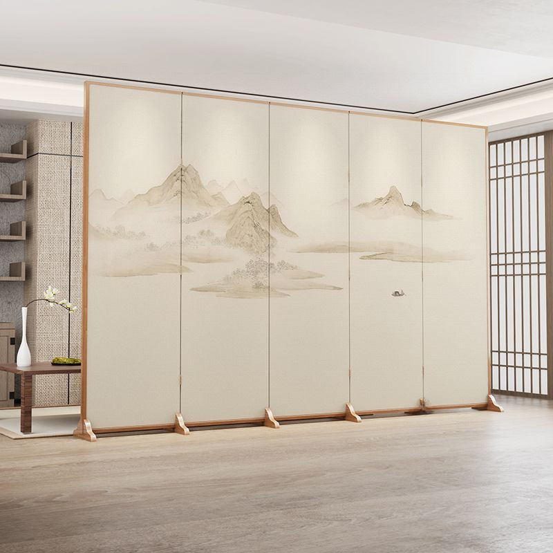 Simple modern Chinese style screen partition, living room covering, entrance office, hotel foldable folding electric fan