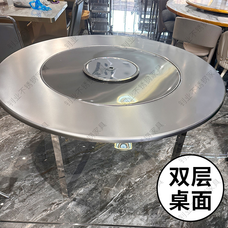 Stainless steel barbecue hot pot table, barbecue restaurant, commercial square card type induction cooker, electric ceramic stove, dining table, industrial wind table