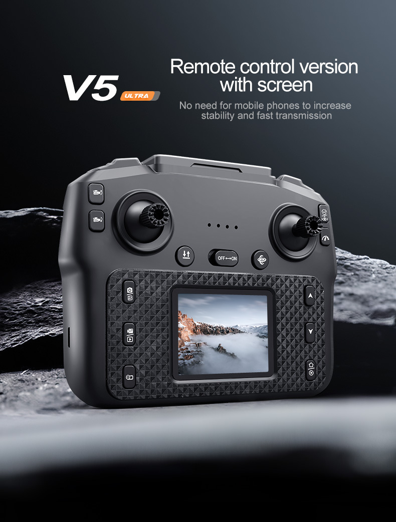 Cross border V5 unmanned aerial vehicle dual camera aerial photography with screen remote control aerial photography aircraft folding remote control aircraft