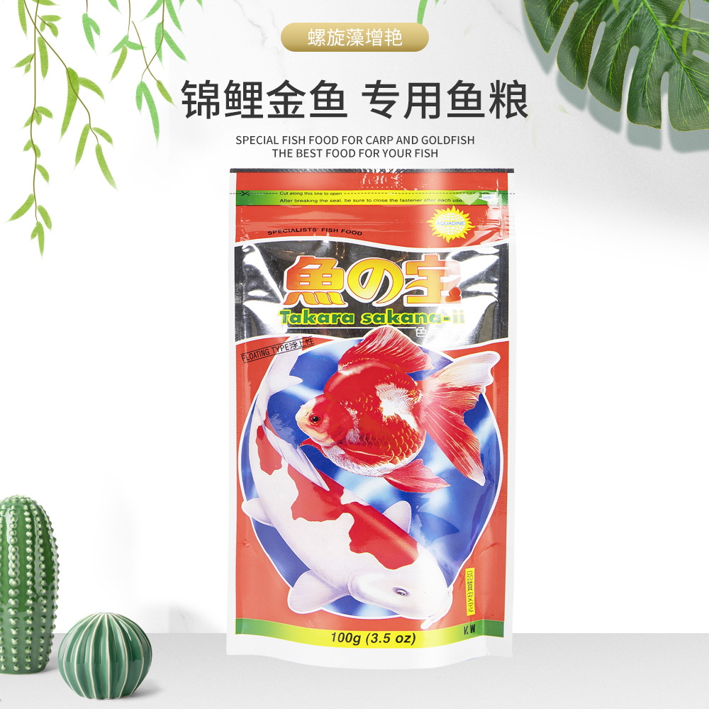 Jianrong Dophin Yuzhibao кормит золотую рыбку гранулированным кормом для декоративных рыб для улучшения цвета волос и баланса питательных веществ.
