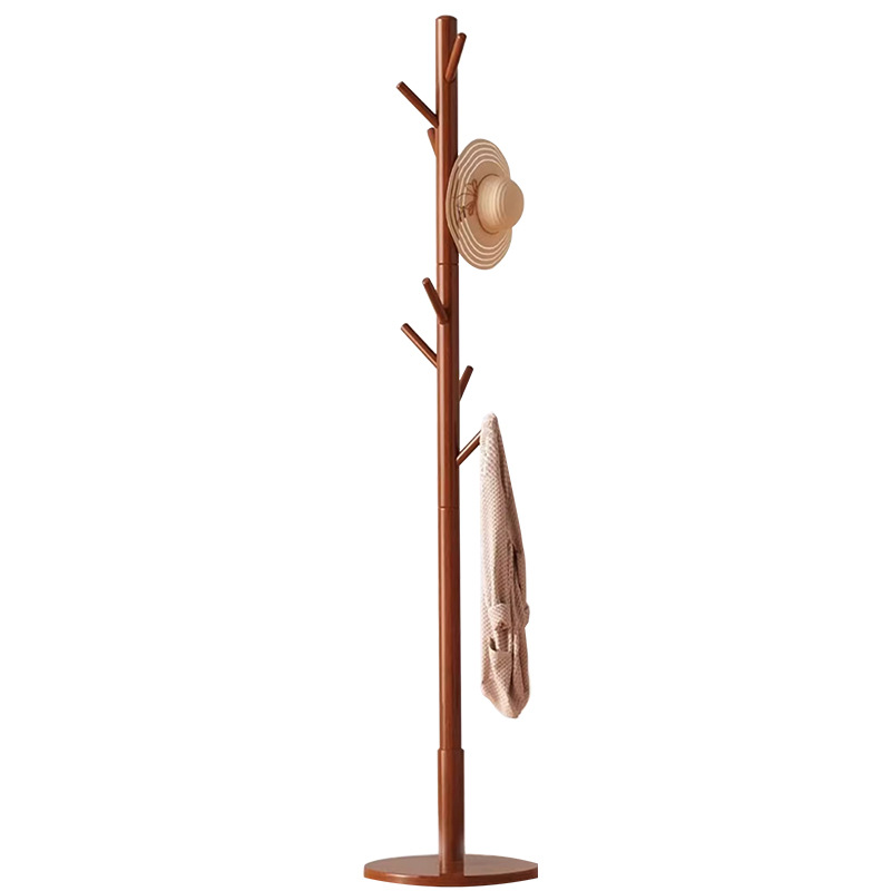 Solid wood clothes hanger, floor standing clothes rack, vertical beech wood, lazy person, movable storage, solid wood environmentally friendly clothes rack