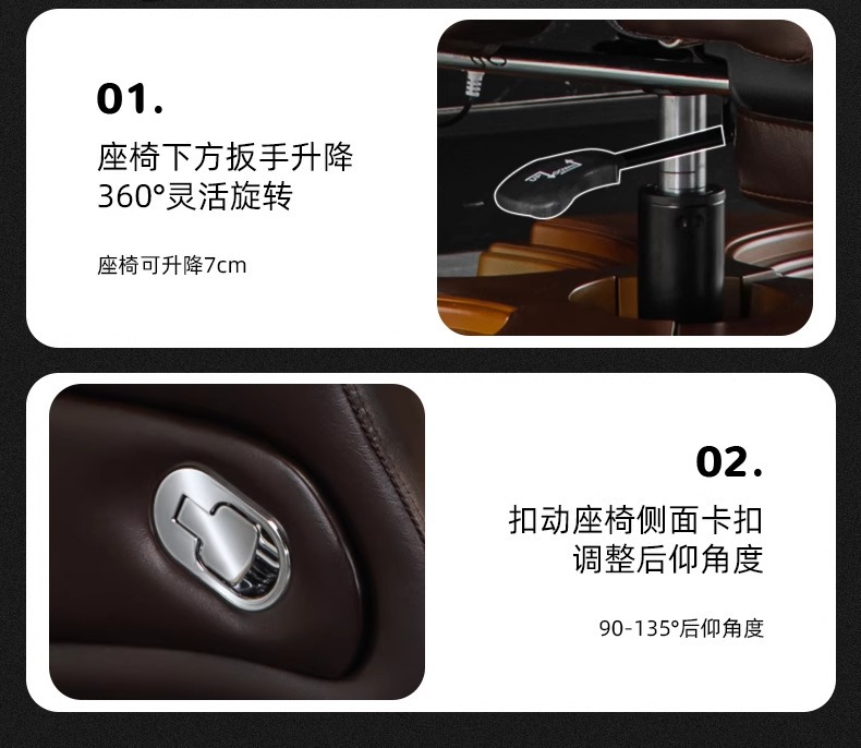 Эргономичное офисное кресло руководителя Hubo Furniture модель 6016 из массива дерева и кожи