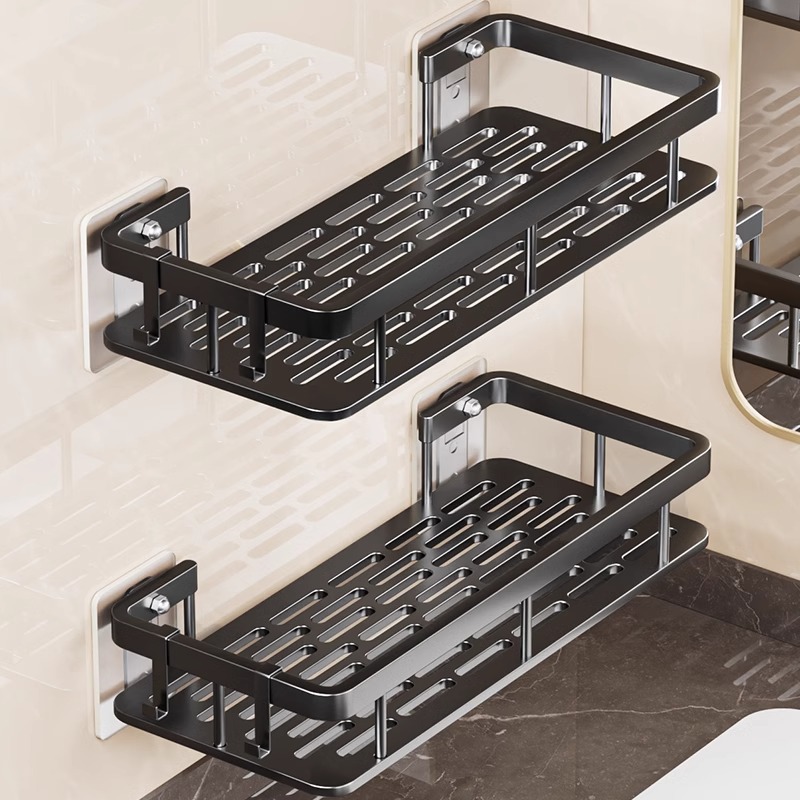 Bathroom storage rack, bathroom sink, wall mounted, non perforated multifunctional wall storage rack, artifact