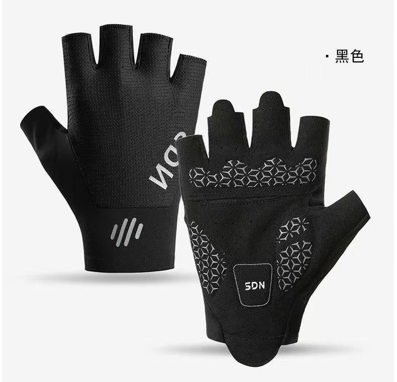 Cycling fitness half finger gloves for men and women, anti slip, shock-absorbing, breathable road bikes, mountain bikes, thin gloves