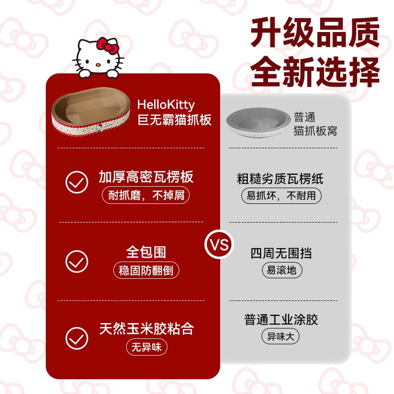 Когтеточка для кошек овальная гофрированная Hello Kitty