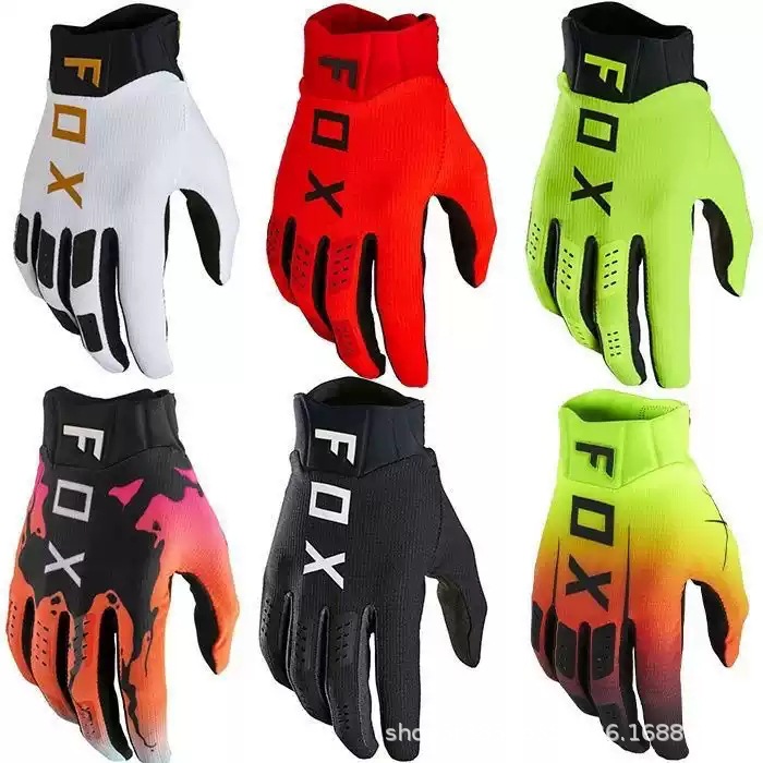 Full finger motorcycle riding, touchscreen gloves, outdoor wear-resistant, reflective, breathable, night riding, anti-skid protection