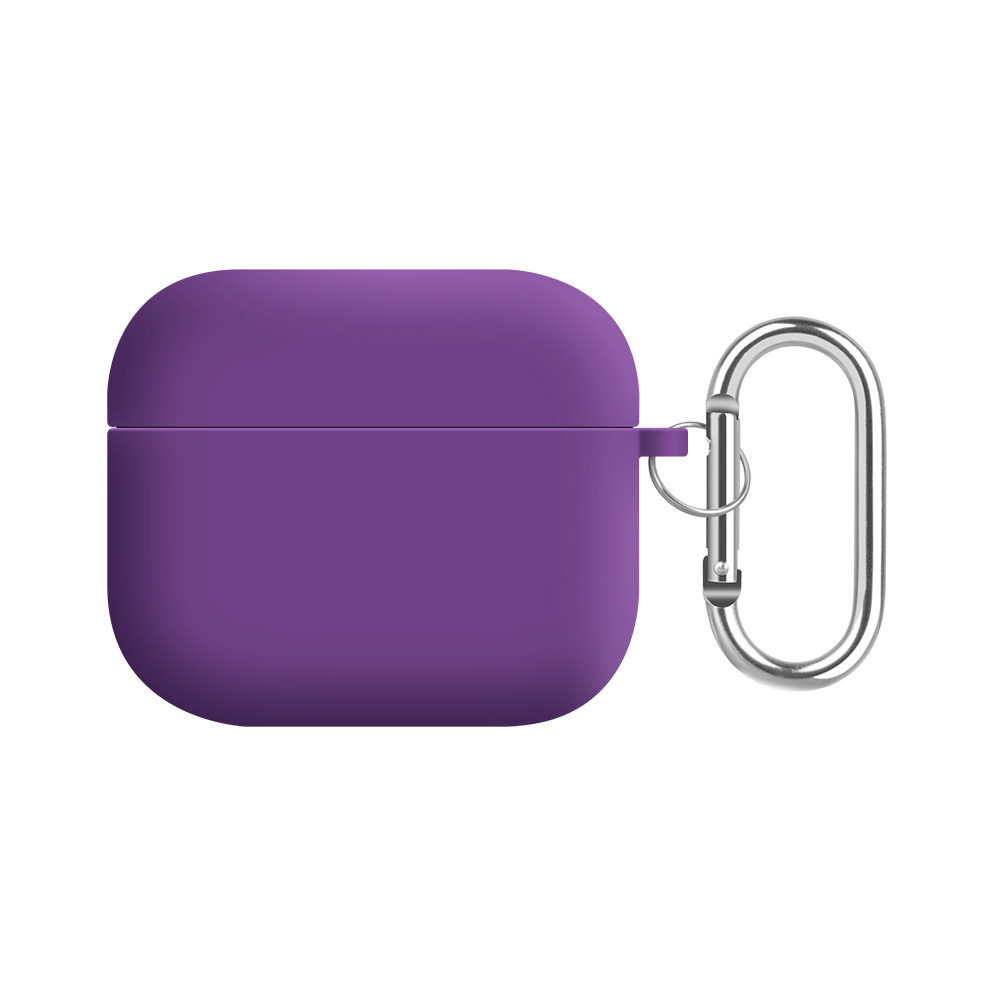 Solid color liquid silicone suitable for AirPods 4th generation protective case, 2nd generation 3rd generation Pro3 Apple Bluetooth earphone soft shell