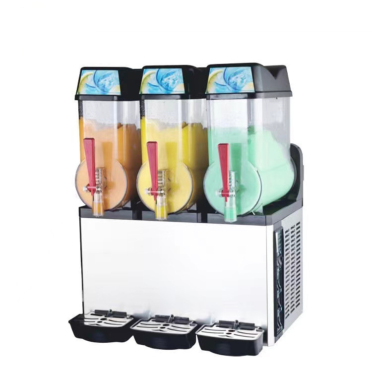 Hot selling self-service restaurant snow melting machine, fully automatic beverage machine, double cylinder and three cylinder snow mud machine, smoothie and juice cold drink machine