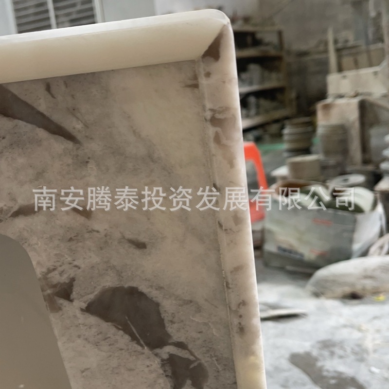 Customized natural Fanti white luxury stone washbasin countertop, marble countertop panel, stone, whole house customization