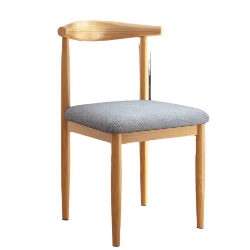 Dining chairs for home use, Nordic backrest chairs, desks, modern and minimalist dormitories, university dining rooms, iron horn chairs