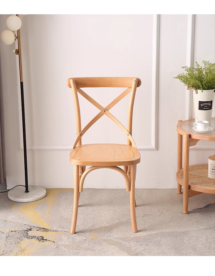 Foreign trade solid wood household chairs, conference negotiations, tables and chairs, retro wedding homestays, internet celebrities, back fork dining chairs, high back chairs