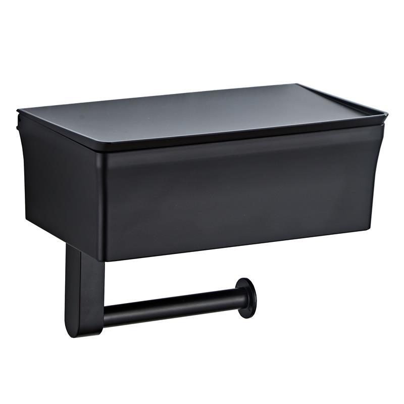 Черная ткань коробка стойка ванная комната булочка стойка теплое полотенце рулон бумажная коробка ванная комната аппаратная подвесная стена, установленная на стенах
