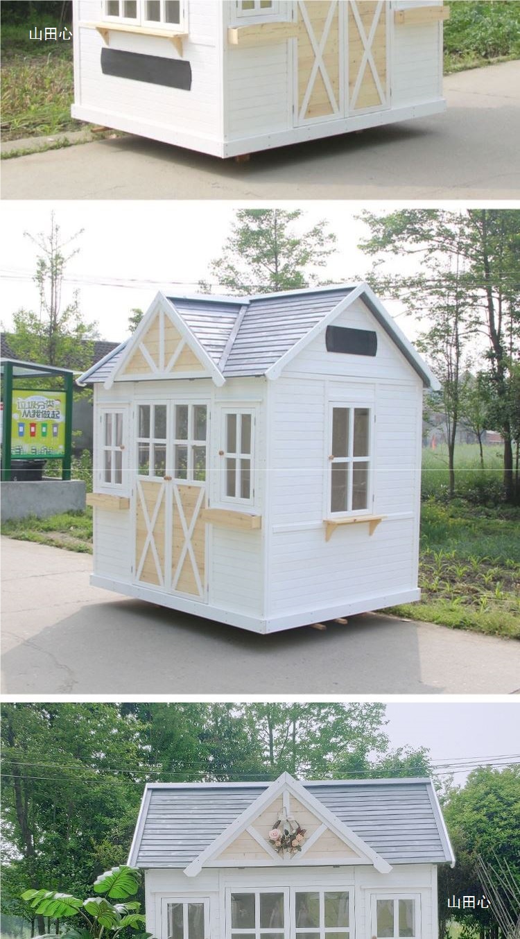 Courtyard wooden house, outdoor children's game assembly, tree house, anti-corrosion wood, mobile garden, pavilion, solid wood house as shown in the picture