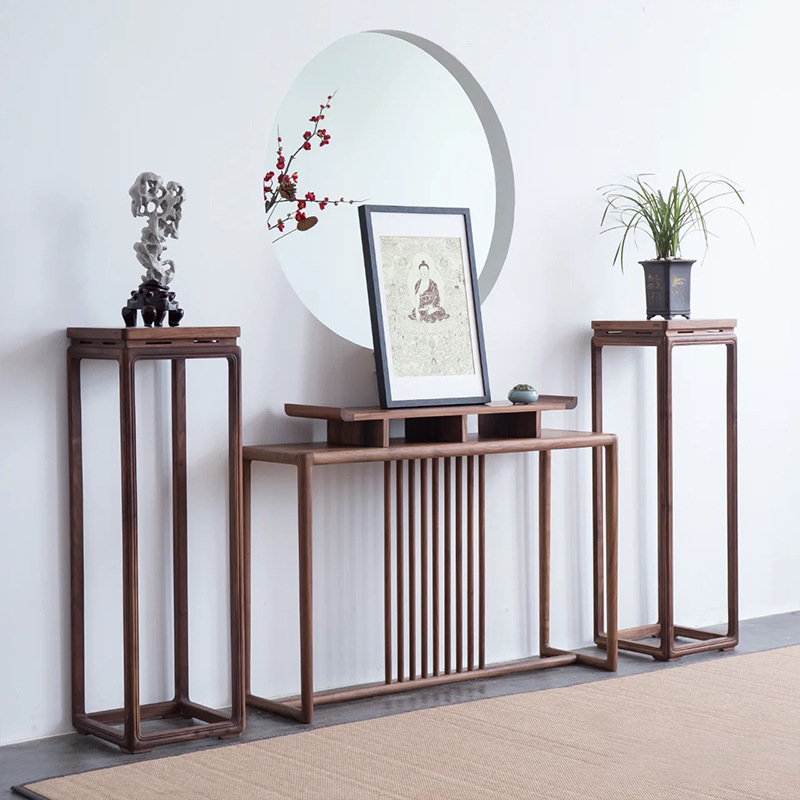 Консольный стол в новом китайском стиле из массива дерева