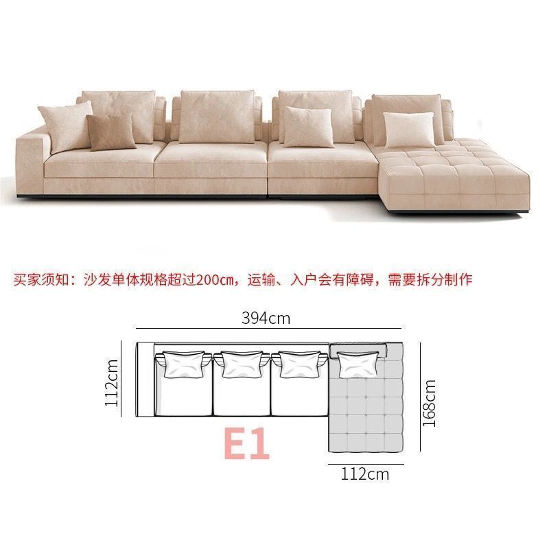 Cream style original Lawrence sofa light luxury model large flat villa living room light luxury module combination fabric sofa