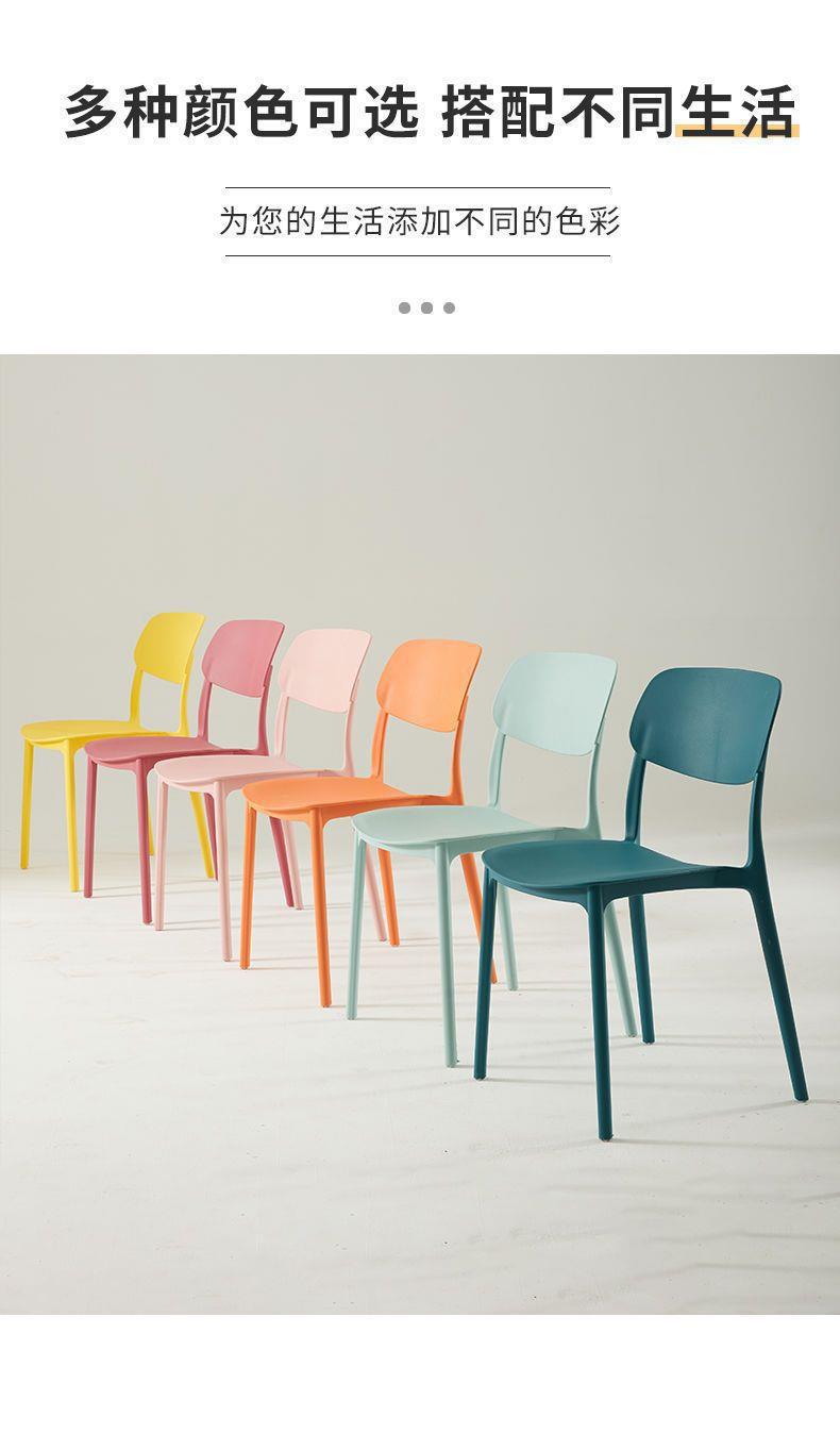 Light luxury backrest dining chair feels comfortable for home use, thick and comfortable for prolonged sitting, plastic stool, Nordic internet celebrity business dining table and chair
