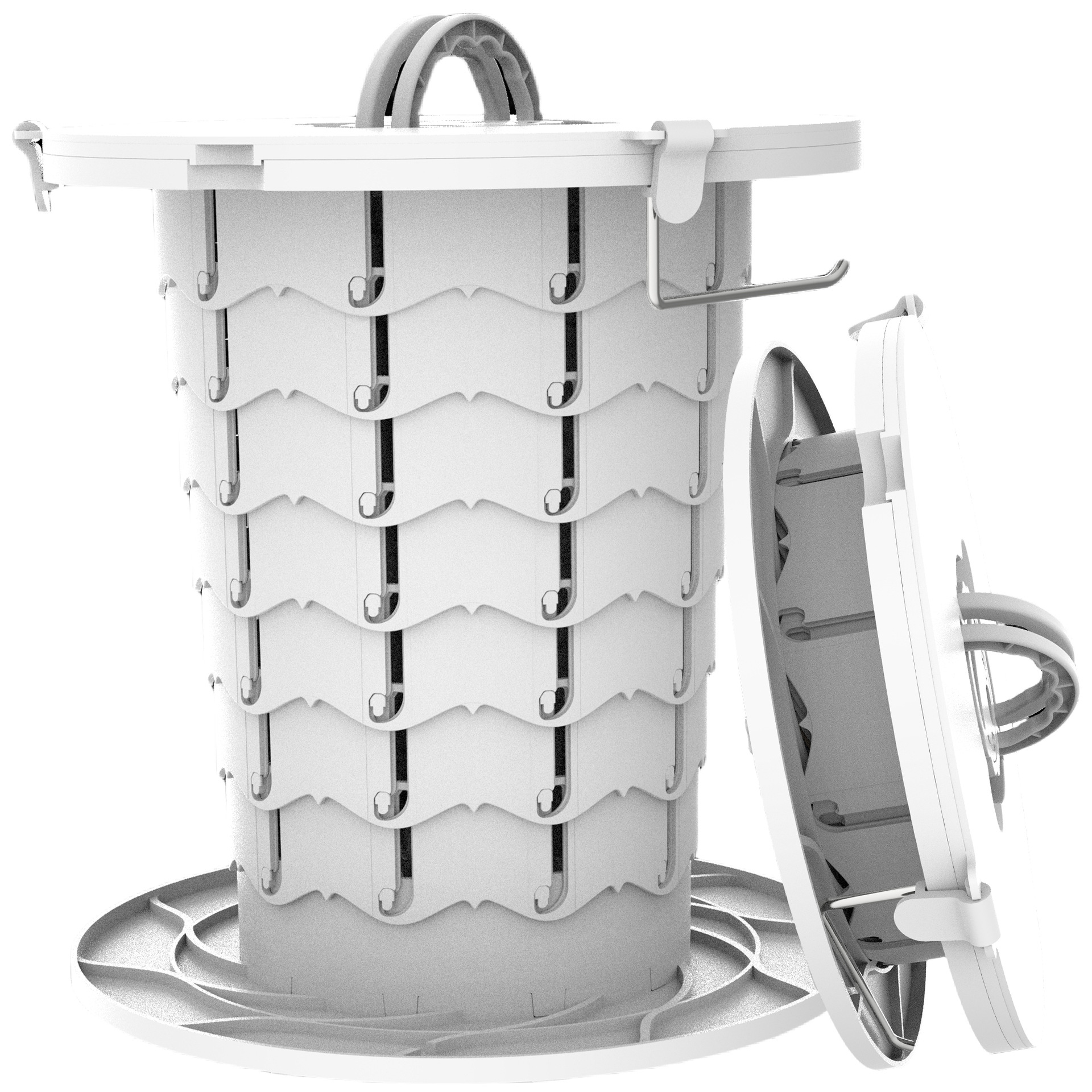 Portable 10th generation folding toilet, car mounted camping emergency toilet, garbage bin, adjustable stool, wholesale