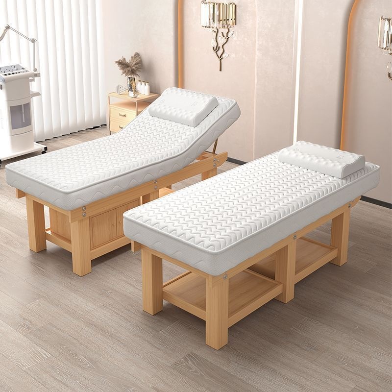 Косметологическая кушетка Chengtai Furniture из массива дерева с латексным матрасом