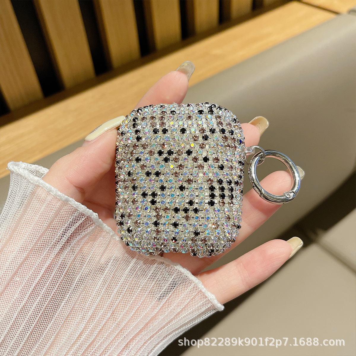 Suitable for Apple, Samsung, Huawei 4th generation diamond studded headphone case factory, PC hard case protective cover, TPU Pro 2nd generation