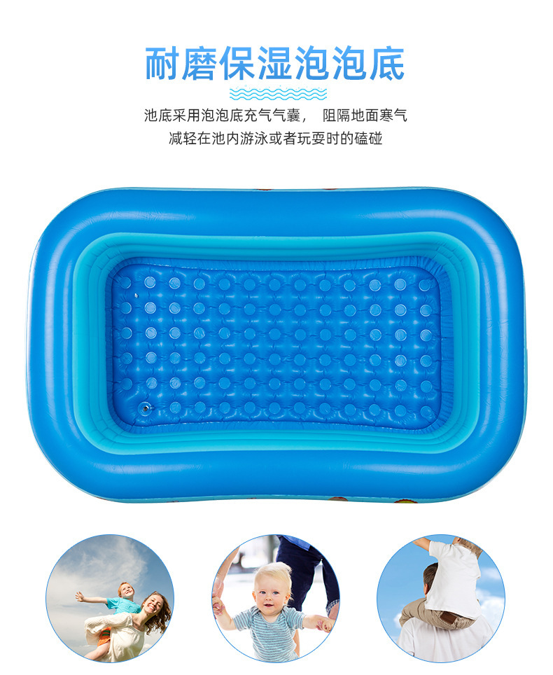 Cross border PVC children's inflatable swimming pool, household outdoor large household pool, thickened plastic ocean ball swimming pool