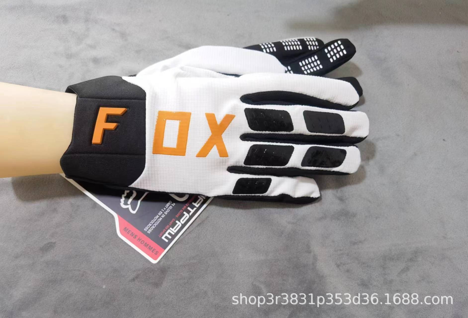 Full finger motorcycle riding, touchscreen gloves, outdoor wear-resistant, reflective, breathable, night riding, anti-skid protection