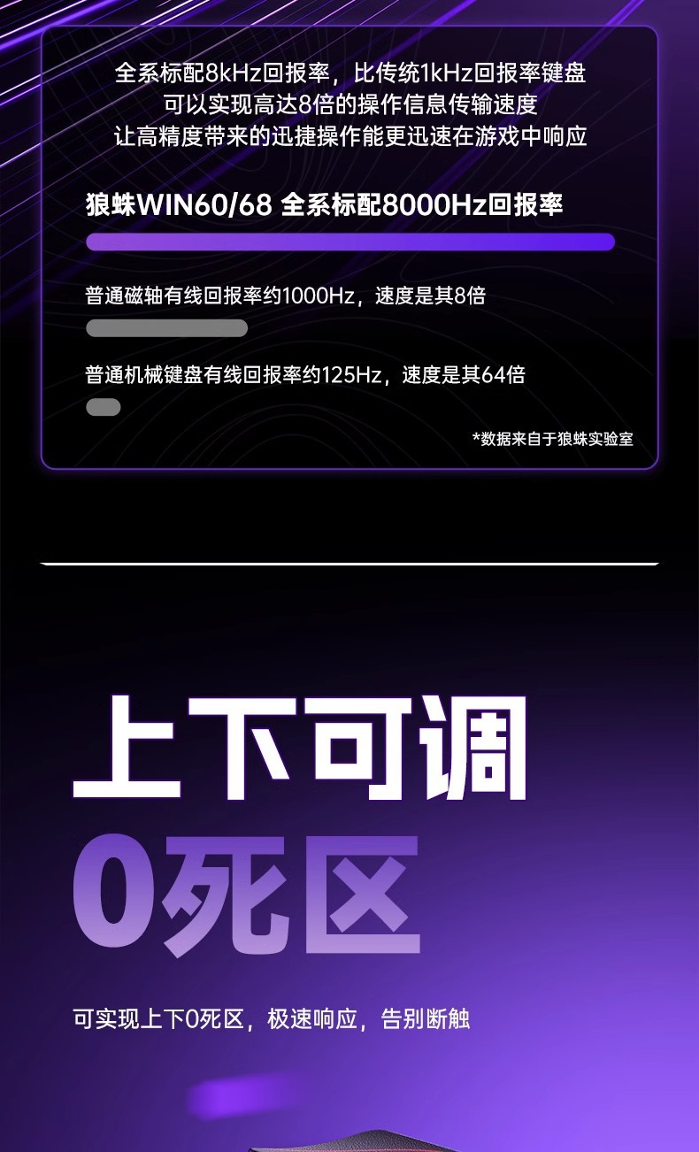 AULA狼蛛WIN60/68HE磁轴机械键盘电竞游戏专用客制化FPS无畏契约R