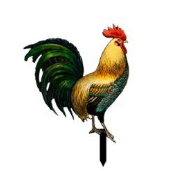 3D Courtyard Rooster Acrylic Mirror Yardart Garden Outdoor Decoration Ornaments Creative Courtyard Ornaments