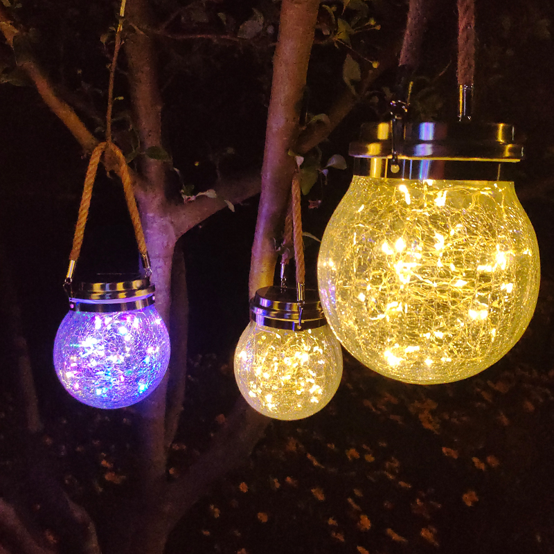 Solar courtyard lights for home users, outdoor atmosphere lights, garden hanging trees, landscape balconies, waterproof cracks, decorative night lights