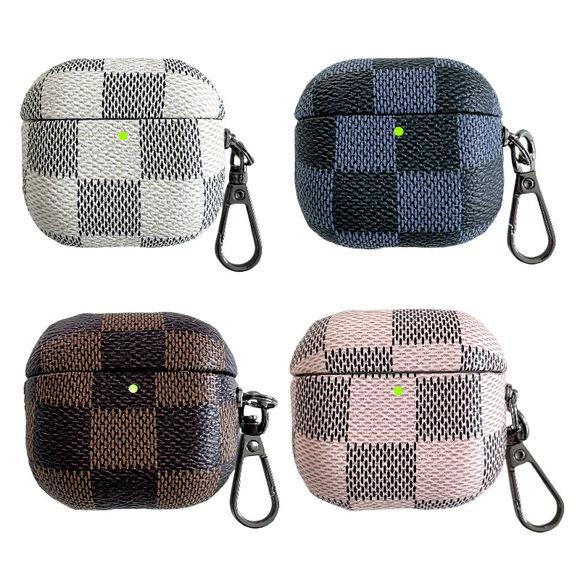 Suitable for Apple Airpodspro3 Bluetooth earphone protective case Airpodspro2 lychee pattern protective case