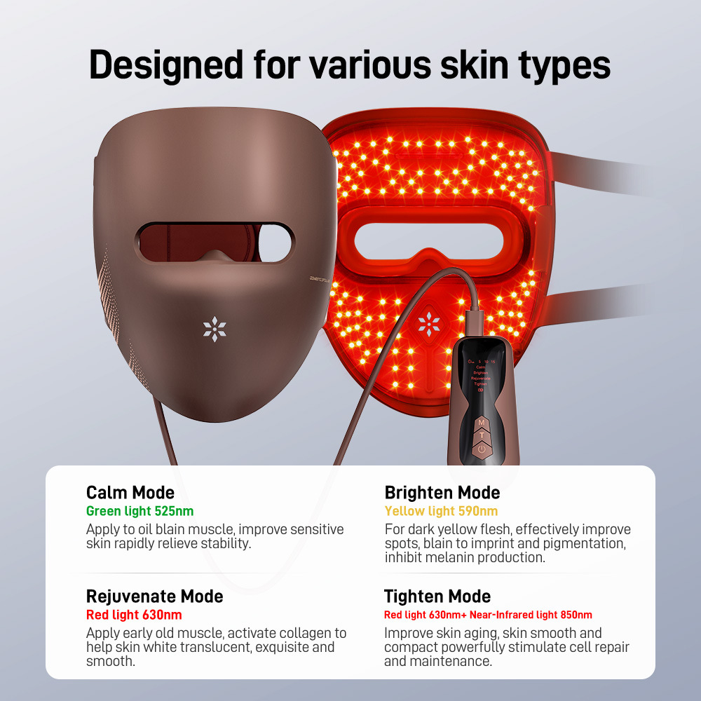 Светодиодная маска для фотоомоложения лица JOVS Red Light Therapy Mask