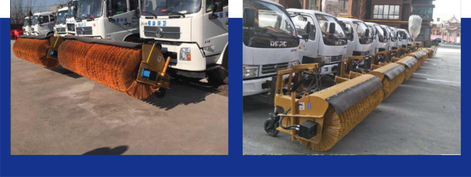 Self powered snow sweeper 3.3m car mounted roller brush snow removal machine, easy to install, good snow removal effect