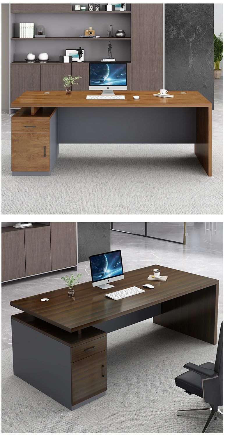 Office Desk Simple Modern Office Furniture Boss Desk and Chair Combination Manager President Single Desk Large Class Desk