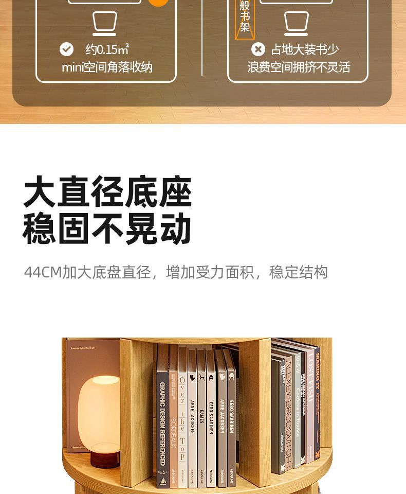 Детский вращающийся книжный шкаф 360
